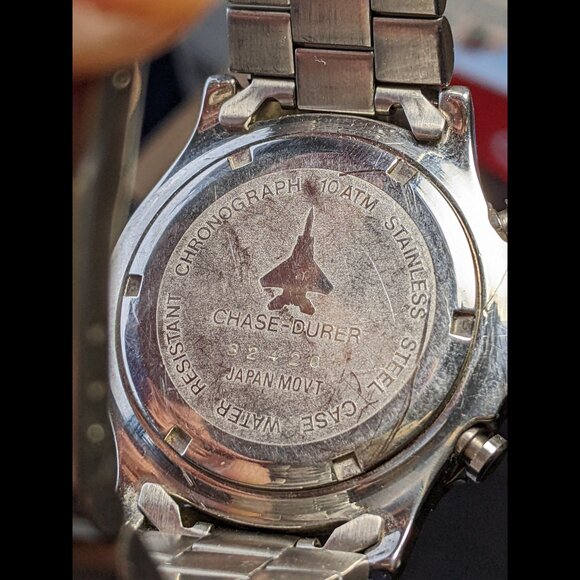 Vintage 90s Chase-Durer Pilot Commander X Chronograph Watch - Picture 3 of 12